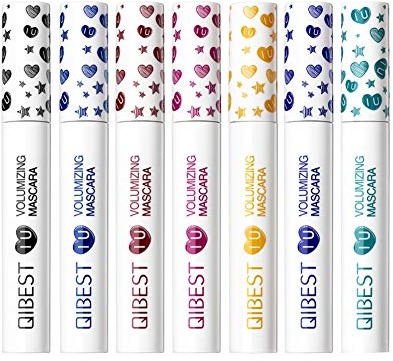 ARTIFUN 7 PCS Bunte Wimperntusche Set, Mascara Wasserdicht lang anhaltende charmante Augen Make-up 3D Faser Wimpern Farbige Mascara Geschenk Set