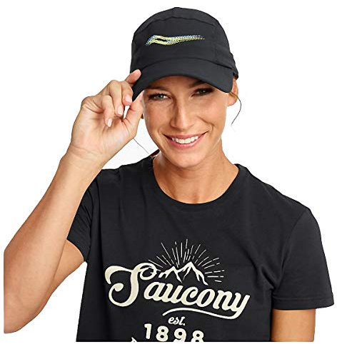 Saucony Outpace Hut, Unisex-Erwachsene, Mütze, Outpace Hat, schwarz, Einheitsgröße