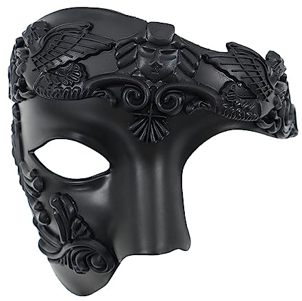 OIDEA män venetiansk mask halvmask: punk kostym maskerad grekisk steampunk lätt trevlig kostym mask för maskerad fantom av operan guld brons silver svart