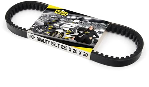 Area1 Cinghia trapezoidale di ricambio 835 x 20 x 30 per motori 125/150 ccm GY6, compatibile con RS Flex-Tech Vanguard Zhej Qinqui Sonik Wangye