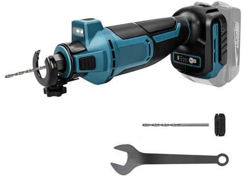 Akku-Rotationsschneider Trockenbau-Ausschnittwerkzeug für Makita 18V Lithium-Akku, Akku-Rotationsschneider 18 V zum Schneiden von Holz, Trockenbauwänden, Gipskartonplatten und Holz (ohne Akku)