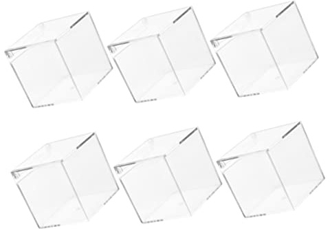 Veemoon 6piezas Caja Cuadrada Para Dulces y Joyas Transparente Estuche Para Dulces De Fiesta Contenedor Para Empaquetar Caja Para Regalos De Fiesta