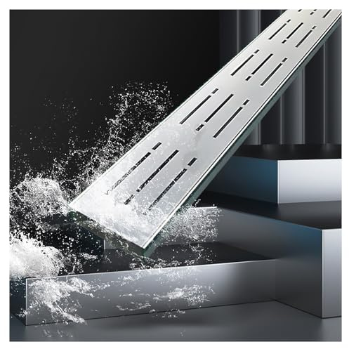 ZHENGQIAN Canalina Scarico Acqua piovana Esterno,Canale di Drenaggio per Cortile,Canale di Drenaggio Esterno con Griglia in Acciaio Inossidabile Rimovibile, Personalizzabile(H8*W4CM/H3.15*W1.57IN)