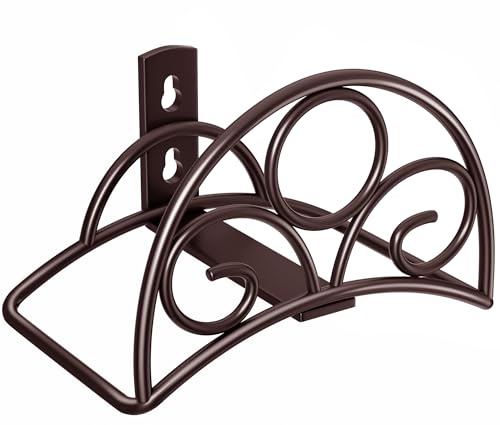 Supporto per tubo da giardino, montaggio a parete, in metallo, supporto per tubo da giardino, bronzo anticato
