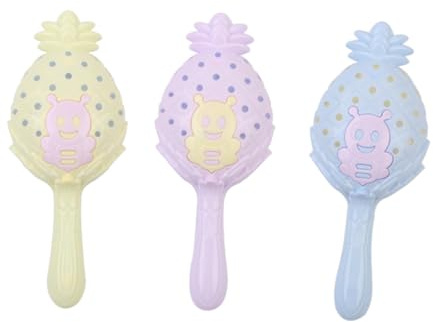 TOBBOMEY Sonajeros para Bebés 0-3 Años Manivela, 3 Piezas de Juguetes Educativos Colgantes de Colores Aleatorios, Material Seguro y Ligero, Ideales para Desarrollo Color Aleatorio