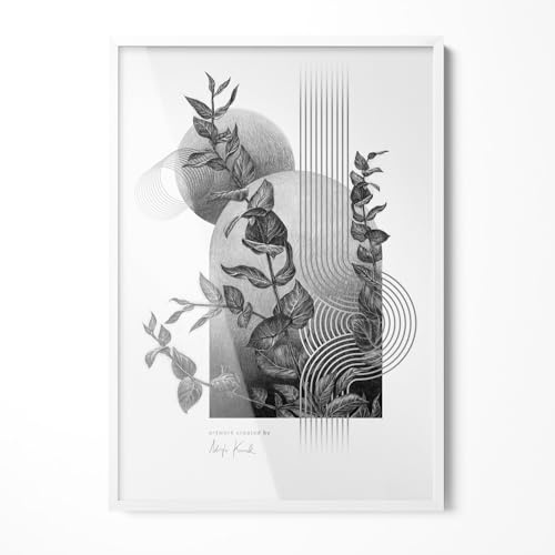 Cornice 70x100 cm Bianca al Poster e Foto Infrangibile Decorazione da Parete Laminato Acrilico Alta Qualità Plexiglass Telaio in Plastica
