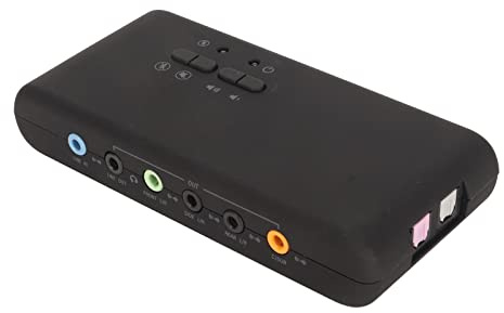 EIMSOAH USB-Ljudkort 7.1-kanals Hög Samplingsfrekvens Externt Ljudkort för PC Bärbar Dator, 48KHz Sampling för XP, Vista, OS X Laptop 91