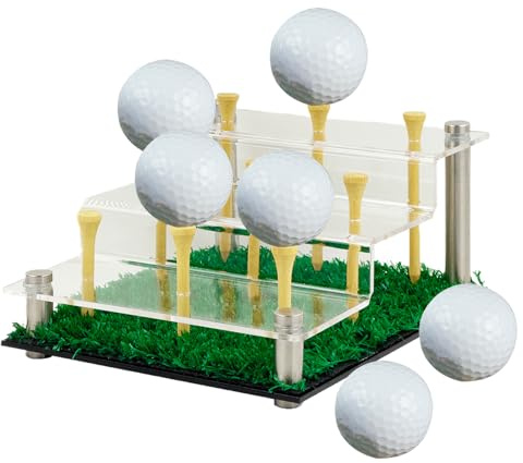 Golfboll – displaystativ | Akryl golfbollhållare utrustning för klubb softball tennis lacrosse-kollektion, sovrum vardagsrum bord monter organisatör