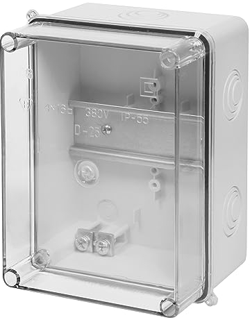 ELEKTROPLAST Aufputz-Schalkasten IP55 Verteilerkasten 158 x 118 x 97 cm, transparentes Gehäuse TH35