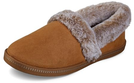 Skechers Femme Cozy Campfire - Team Toasty Chaussons, Chestnut Microfiber Suede Faux Fur Line Csnt, 37.5 EU