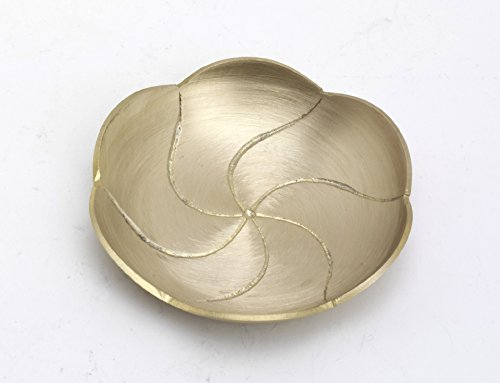 Assiette à bougies, Diamètre extérieur 9,5 cm, Laiton, Or, terne, Forme Ronde