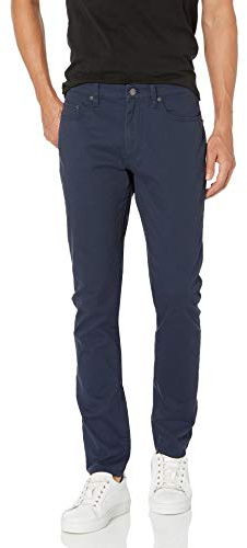 Amazon Essentials herr Skinny-Fit 5-ficka stretch twillbyxa, marinblå, 34 W x 32 L