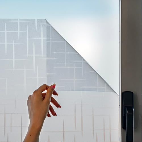 MARAPON® Fönsterfilm i Frostat Glas med Stjärnmönster [60x200 cm] Inkl E-Bok med Professionella Tips - Statisk Vidhäftning - Insynsskydd Självhäftande Ogenomskinlig - Fönster Film