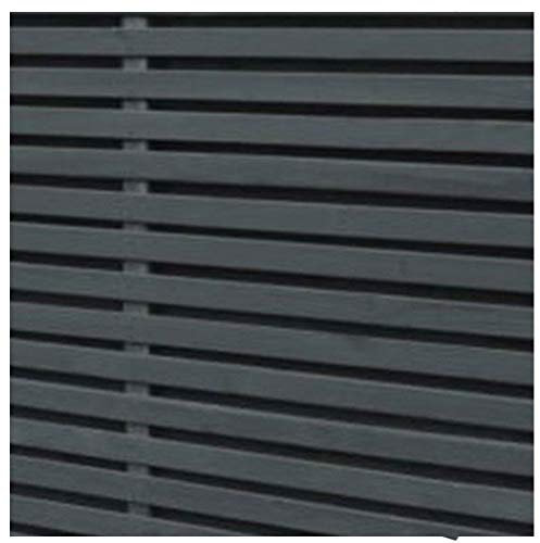 Forest Garden 1.8m x 1.8m Contemporary Double Slatted Wooden Fence Panel|Grey|Pack of 4