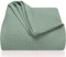 LAYNENBURG Premium Tagesdecke 150 x 200 cm - Waffelpique 100% Baumwolle - leichte Sommerdecke Waffeloptik - Baumwolldecke als Bett-Überwurf, Sofa-Überwurf, Couch-Überwurf - Sofa-Decke (Mintgrün)