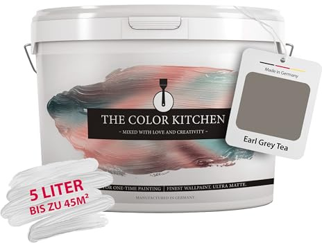 A.S. Création THE COLOR KITCHEN - Peinture murale à très haut pouvoir couvrant Taupe Peinture intérieure mate - DD125553 5l - Pouvoir colorant intense