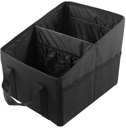 Organisateur de Voiture 30L Pliable pour Coffre - Rangement pour Voyages, Festivals, Commémorations de Récompenses (Noir)