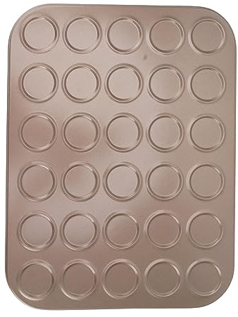 Muffinspanna Macaron Bakform Pan Muffinsplåt Bakformar Kolstål Bakform för Ugnsbakning Guld(30 hål)