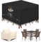 Funda Muebles Exterior Impermeable Tela Oxford 900D 135x135x74CM Funda Mesa Exterior Resistente al Vient Anti-UV Funda Protectora Muebles Jardin con Salidas de Aire Negro