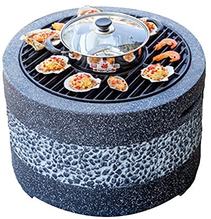 ZJFHEYUO Kit per Barbecue da Giardino con braciere da Esterno, caminetto da Giardino per Patio, Campeggio, braciere a Legna da Esterno, riscaldatore da Esterno