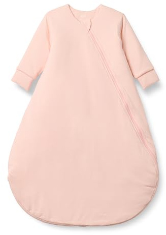 Amazon Essentials x Sofia Grainge Sacos de Dormir de Algodón de Manga Larga, Manta para Llevar de 2,5TOG Unisex bebé, Color Rosa Claro, 12-18 Meses