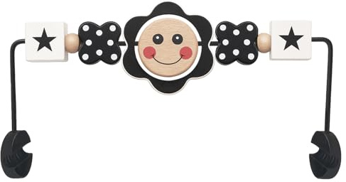 Kinhzrude Baby Bouncer Toy Bar, Bouncer Toy Bar, fácil de fijar y quitar, materiales aptos para niños, ideal para bebés, juguetes para bebés en blanco y negro (sonrisa)
