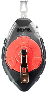 BLACK CANYON 100 ft Chalk Reel - 3.5:1 Fast Rewind Ratio, Durable Ergonomic Design