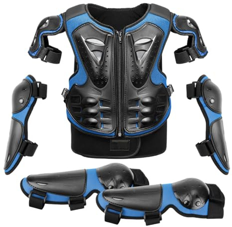 Youth Dirt Bike Chest Protector for Kids - Motocross Guard för motorcyklar, Cykel , Skateboard & Skidåkning - Justerbar säkerhetsutrustning för pojkar och flickor
