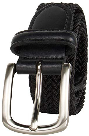 Dockers Big Boys Dockers Big Boys' Braided Elastic-web Stretch Belt, Black, Large