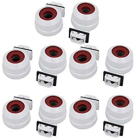 uxcell 10Pcs T5 Fluorescent Light Holder G5 Base Bi-Pin Tombstone Lamp Socket AC 500V 2A for LED Fluorescent Tube
