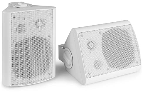 Power Dynamics BGB50 - Set di Diffusori, Altoparlante Attivo e Passivo, Woofer da 5,25, Driver ad Alta Frequenza da 3/4, Bluetooth, 100 Watt di Picco, 30 Watt RMS, IPX5, Bianco