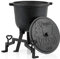 BBQ-Toro Zauberkessel Wizard | 7 Liter | Kochtopf aus Gusseisen | Gusstopf mit DREI Beinen, Deckel, Bügel und Feststellschrauben | Hexenkessel, Cauldron Grilltopf, Schnellkochtopf Grill
