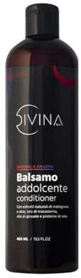 Balsamo addolcente conditioner con estratti naturali per capelli mossi, ricci, super-ricci, afro Natural&Amazing di DIVINA BLK (400ml)