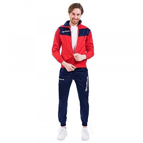 GIVOVA TUTA VISA MELANGE CON CAPPUCCIO POLARFLEECE BLU/AZZURRO MELANGE Tg. M