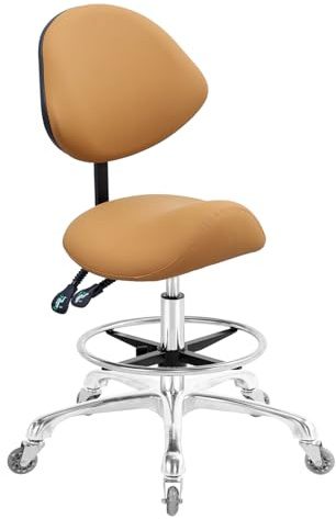 Nazalus Tabouret de selle hydraulique pivotant et réglable très résistant (158,8 kg) pour salon, spa, beauté, massage, clinique dentaire
