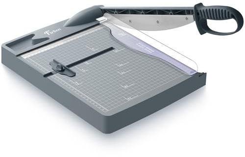 Firbon 12 Guillotine Paper Cutter, Heavy Duty 30-Sheet Capacity Trimmer for Cardstock, Photos, Scrapbooking, Office, Classroom, Studio (Gray)