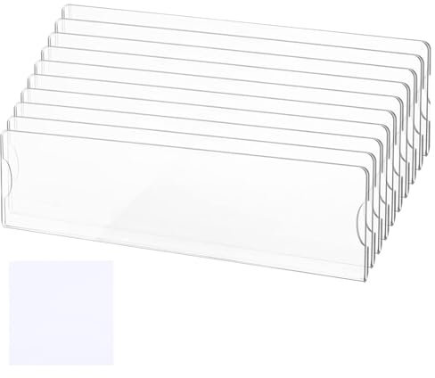 Nombre De La Pared | Titular De Nombre Acrílico | Placas Transparentes Para El Aula | 8 X 2 Cm | Nombre De La Pared Para El Hotel Con 20 Cintas Adhesivas De Doble Cara