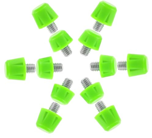 ifundom Tacchetti per Scarpe da Calcio M6 Antiscivolo in Plastica Verde Set da 12 Chiodi Sostitutivi Leggeri Chiave per Tacchetti, Accessori per Scarpe Sportive per Erba e Terreni Esterni