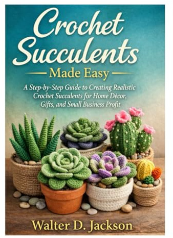 Crochet Succulents Made Easy: A Step-by-Step Guide to Creating Realistic Crochet Succulents for Home Décor, Gifts, and Small Business Profit