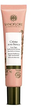Sanoflore Rosa Fresca Soin Léger - Crème Hydratante Visage Certifiée Bio - Acide Hyaluronique & Rose de Damas - 40 ml