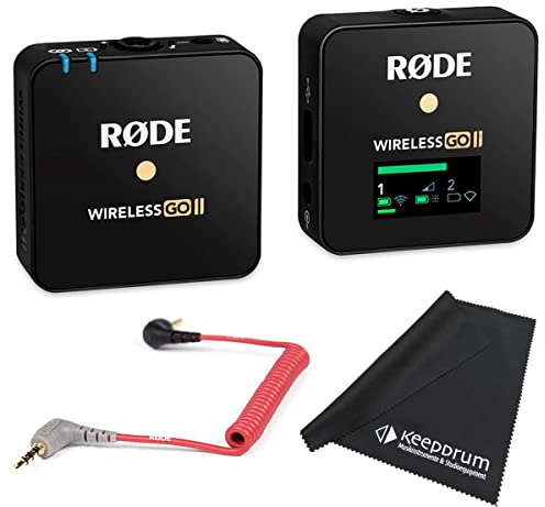 Rode Wireless GO II Single Mikrofon-Funksystem + SC7 Adapter + keepdrum Tuch