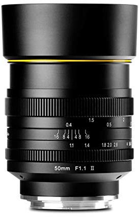 KamLan 50 mm f1.1II Objektiv APS-C große Blende manueller Fokus, kompatibel mit Olympus/Panasonic M43 Mount Kameras EP, E-M, E-PL, GF, G1, G2, G3, G5 usw. (kompatibel mit M4/3)