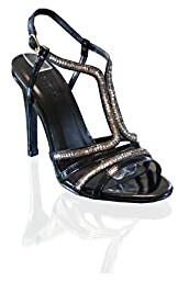 IVACHY Womens Sandal Ladies Diamante Stiletto Heel Crystal Party Shoes Size UK