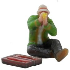 NOCH® Trompeter, 3D gedruckte sitzende Modellfigur, für Modellbau Spur H0 perfekt für Ihre Modelllandschaft zur Deko oder DIY