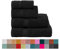 TRAMAS+ Juego de Toallas Premium 700gr de 4 Piezas, 100% Algodón, 2 Toallas de Mano 50x100 cm y 2 Toallas de baño de 70x140cm, Extra Suaves, Secado Rápido, Alta Absorción - Negro