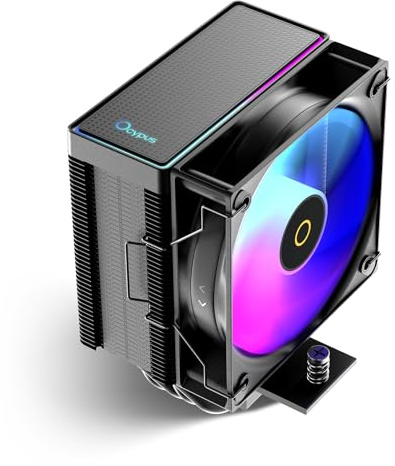Gamma A40 ARGB BK CPU Cooler,100mm PWM Fan,133mm Height Single Tower Computer Compact CPU Air Cooler,4 Copper Heat Pipes,ARGB Function,Fancy Top Cover,for Intel LGA 115X/1200/1700/1851&AMD AM4/AM5