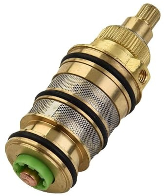 Brass Replacement Thermostatic Cartridge, Shower Mixer Valve Bar Repair Kit, Thermostatic Cartridges Shower Mixer Valve, Shower Cartridge Replacement, Compatible with Most Shower Valves, for Mixers