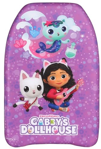 Gabby's Dollhouse SWIMMING BOARD, swimming, lightweight, safe, for children FOR LEARNING TO SWIM in the pool 44x28x4 cm (Gabby's Dollhouse)