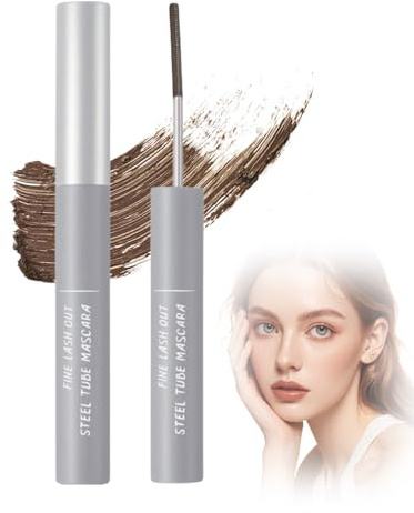 Metal Wand Waterproof Mascara – 3D Lash Lift Curling, Lengthening & Volumising Formula Infused with Vitamin E, Smudge-Proof, Quick-Drying, No Clumping, No Flaking, Gentle for Sensitive Eyes (Black)