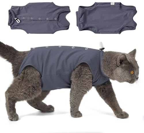 Dotoner Body Chat Post Opératoire, Combinaison de Récupération pour Chat Anti Léchage Bouton, Cat Recovery Suit après Chirurgie, Protection Post-Chirurgie Femelle, Contre Les Maladies de Peau